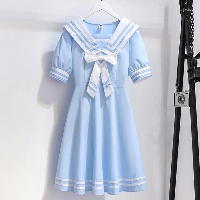Girl Dresses 2023 Summer Retro Preppy Girls Long Dress Cotton Sailor Bow Collar Teens Striped JK Patchwork Baby Clothes Toddler 12 Year, Blue
Girl Dresses 2023 Summer Retro Preppy Girls Long Dress Cotton Sailor Bow Collar Teens Striped JK Patchwork Baby Clothes Toddler 12 Year, Blue