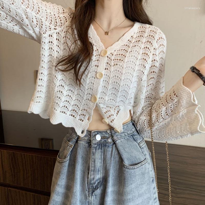 Women's Knits Hollow Out Lace Buttons Knitted Cardigan Women Korean Slim Long Sleeve Sweater Vintage Knitting Tops Spring Sunscreen Shirt, Lj722-ss-apricot 
Women's Knits Hollow Out Lace Buttons Knitted Cardigan Women Korean Slim Long Sleeve Sweater Vintage Knitting Tops Spring Sunscreen Shirt, Lj722-ss-apricot