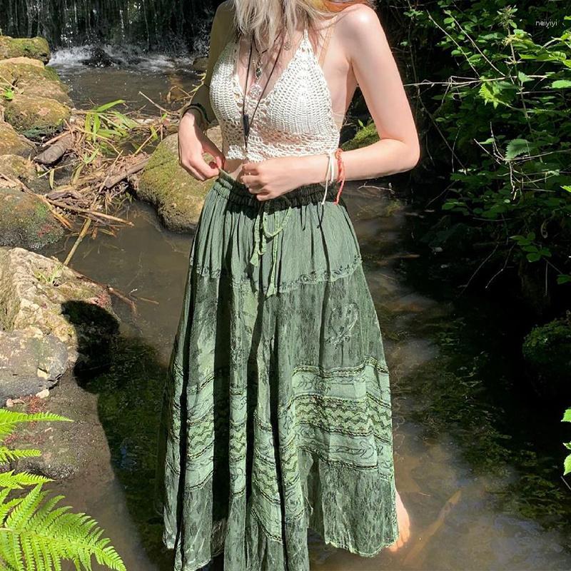 Skirts Women Vintage Summer Green High Waist Tie-Up Long Skirt Beach Style A Line Holiday Grunge Fairycore Streetwear
Skirts Women Vintage Summer Green High Waist Tie-Up Long Skirt Beach Style A Line Holiday Grunge Fairycore Streetwear