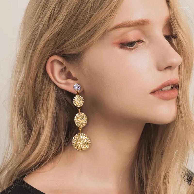 Dangle Earrings 2023 Fashion Simple Rhinestone European And American Temperament Round Long
Dangle Earrings 2023 Fashion Simple Rhinestone European And American Temperament Round Long