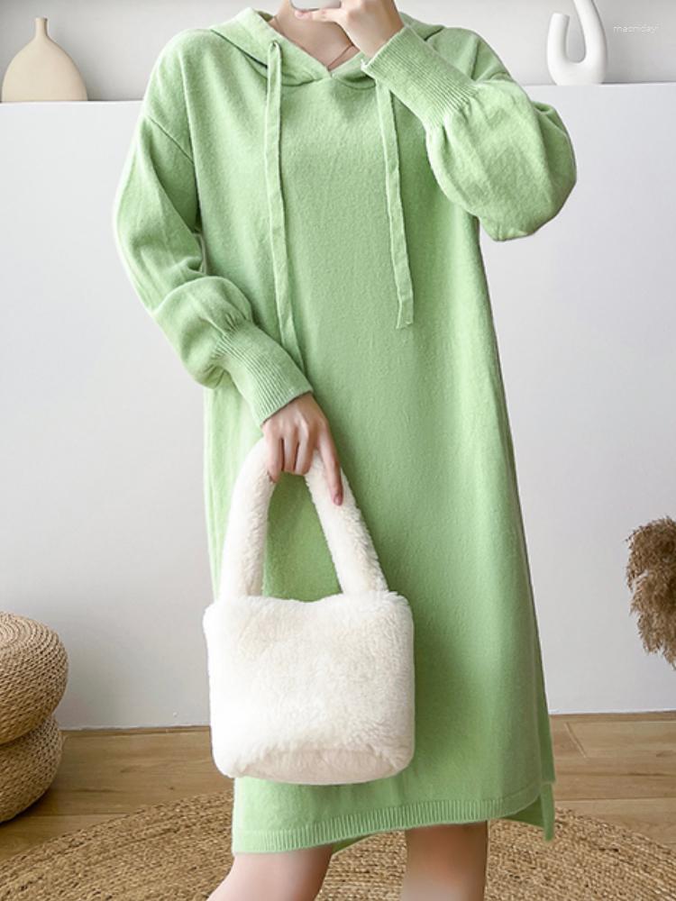 Casual Dresses Retro Lazy Wind Hooded Knitted Sweater Hundred Take Korean Version Loose Thin Long Skirt 2023 Autumn Winter Women's, Beige
Casual Dresses Retro Lazy Wind Hooded Knitted Sweater Hundred Take Korean Version Loose Thin Long Skirt 2023 Autumn Winter Women's, Beige