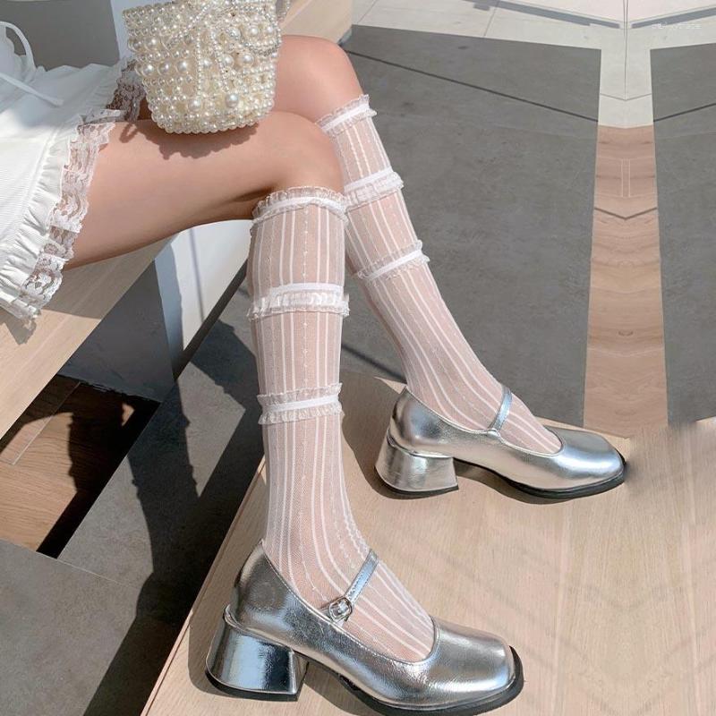 Women Socks Jk Sweet Lace Black White Lolita Long Transparent Solid Color Fashion Kawaii Cosplay Sexy Polka Dots Stockings
Women Socks Jk Sweet Lace Black White Lolita Long Transparent Solid Color Fashion Kawaii Cosplay Sexy Polka Dots Stockings