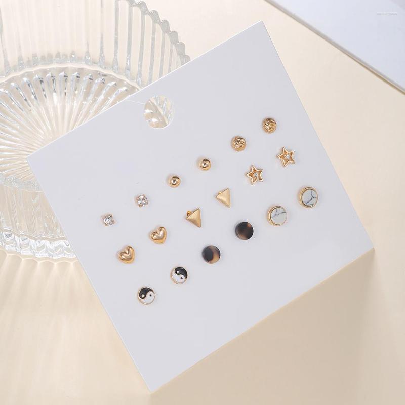 Stud Earrings Simple Multiple Pairs Of Geometric Metal Pentagram Taiji Cream Love Cross Lock Leaves Moon Earring Set For Women
Stud Earrings Simple Multiple Pairs Of Geometric Metal Pentagram Taiji Cream Love Cross Lock Leaves Moon Earring Set For Women