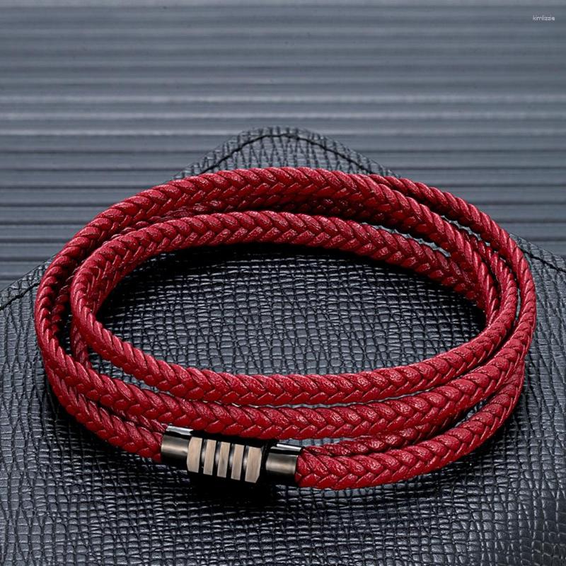 Charm Bracelets MKENDN Fashion Braided Rope Woven Multilayer Genuine Leather Men Punk Black Stainless Steel Bangle Handmade Jewelry
Charm Bracelets MKENDN Fashion Braided Rope Woven Multilayer Genuine Leather Men Punk Black Stainless Steel Bangle Handmade Jewelry