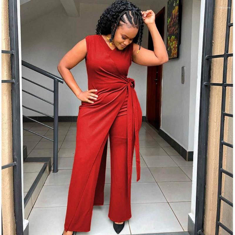 Ethnic Clothing 2 Piece Set Women Jumpsuits For Spring Summer Sleeveless Bandage Loose Fashion Streetwear Overalls Wide Leg Pants Dashiki
Ethnic Clothing 2 Piece Set Women Jumpsuits For Spring Summer Sleeveless Bandage Loose Fashion Streetwear Overalls Wide Leg Pants Dashiki