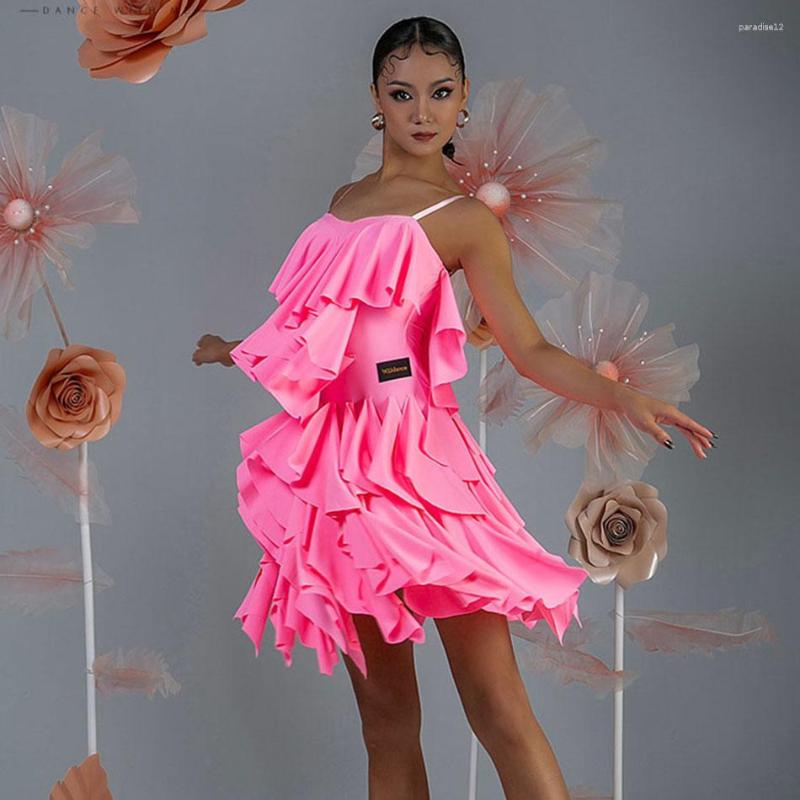 Stage Wear Bare Back Sleeveless Lotus Design Female Latin Dance Dress For Women Competition Ballroom Dancing Costume W23A204, Pink
Stage Wear Bare Back Sleeveless Lotus Design Female Latin Dance Dress For Women Competition Ballroom Dancing Costume W23A204, Pink
