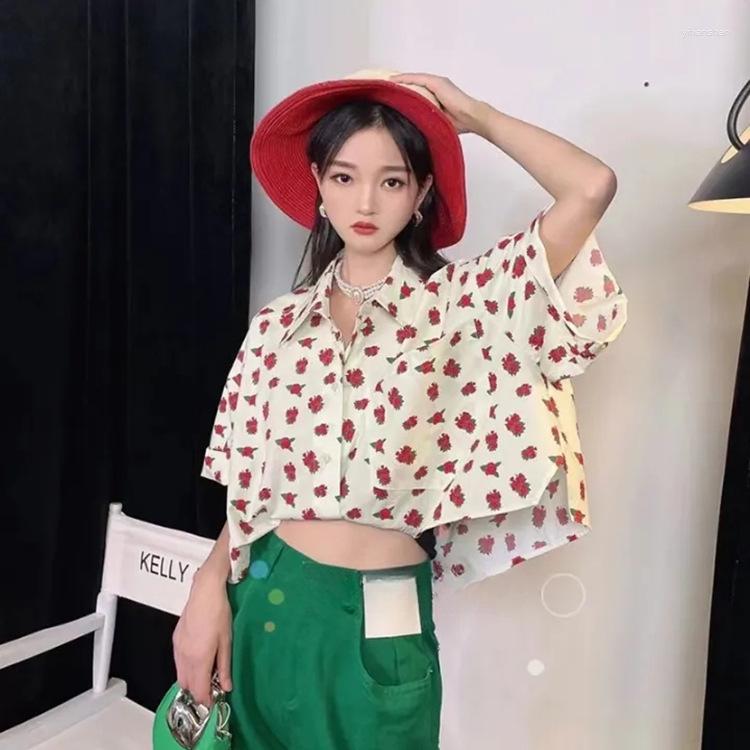 Women' Blouses 2023 Spring And Summer Cotton Lapel Loose Short-sleeved Rose Print Women' Shirt
Women' Blouses 2023 Spring And Summer Cotton Lapel Loose Short-sleeved Rose Print Women' Shirt
