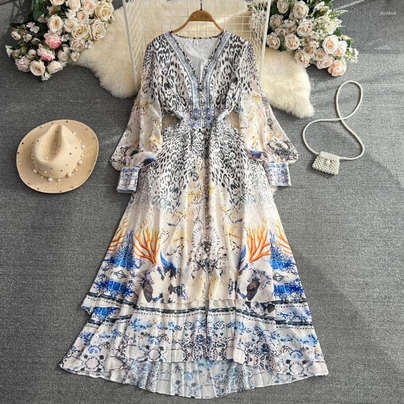 Casual Dresses Spring Autumn N Retro Leopard Print Long Maxi Dress For Women 2023 Lantern Long-sleeved V-neck Elastic Waist Robes Femme, Picture color
Casual Dresses Spring Autumn N Retro Leopard Print Long Maxi Dress For Women 2023 Lantern Long-sleeved V-neck Elastic Waist Robes Femme, Picture color
