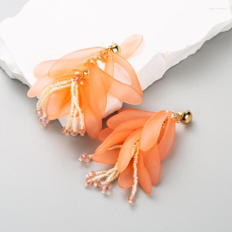 Dangle Earrings Purple Orange Resin Petals For Women Girl Handmade Seed Beads Trend Elegant Jewelry Accessories 
Dangle Earrings Purple Orange Resin Petals For Women Girl Handmade Seed Beads Trend Elegant Jewelry Accessories
