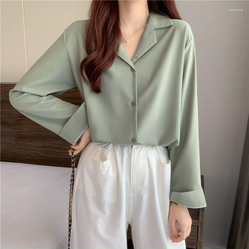 Women's Blouses Women Chiffon Shirt Korean Fashion Loose Long Sleeve Tops Casual Office Ladies All Match Shirts Spring Light Green A739
Women's Blouses Women Chiffon Shirt Korean Fashion Loose Long Sleeve Tops Casual Office Ladies All Match Shirts Spring Light Green A739