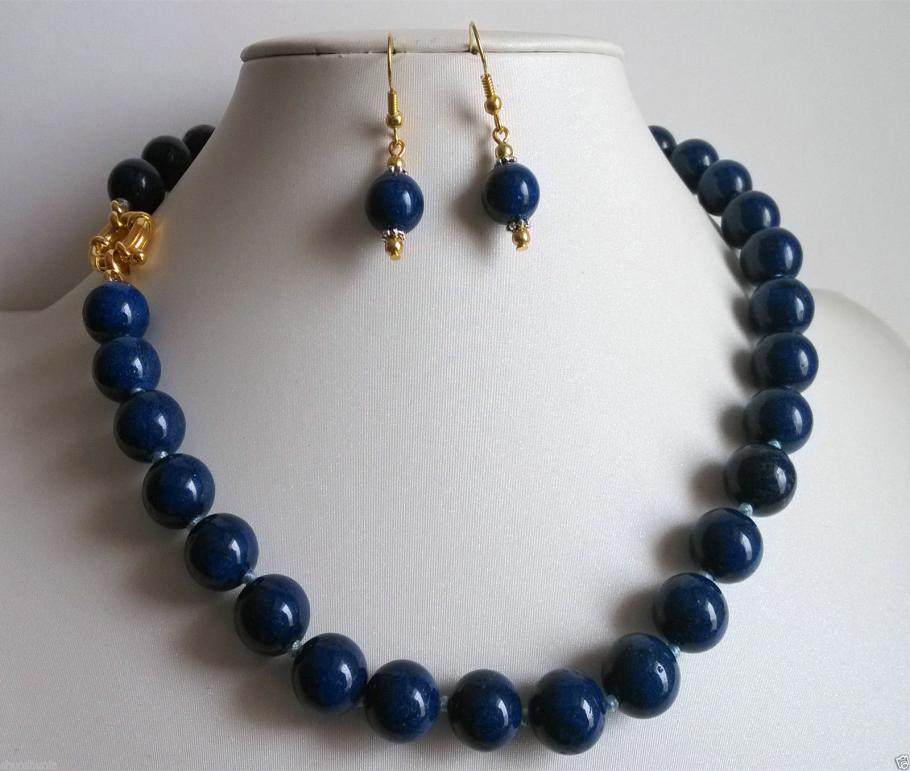 Beautiful 12mm natural blue Lapis lazuli necklace earrings jewelry set7199417, Mixed colors
Beautiful 12mm natural blue Lapis lazuli necklace earrings jewelry set7199417, Mixed colors