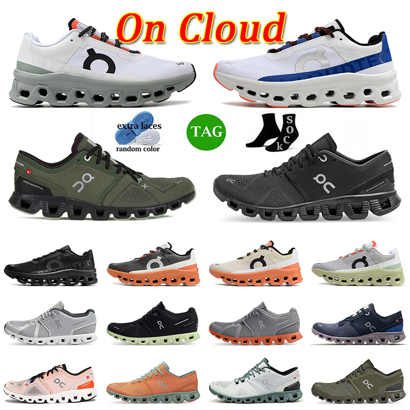 

On Cloud Nova Cloudnova Running Shoes Oncloud Mens Trainers Women Sneakers Cloudmonster Triple Black Rock Rust Navy Blue monster men womens sports outdoor size 36-45, Olive green fir