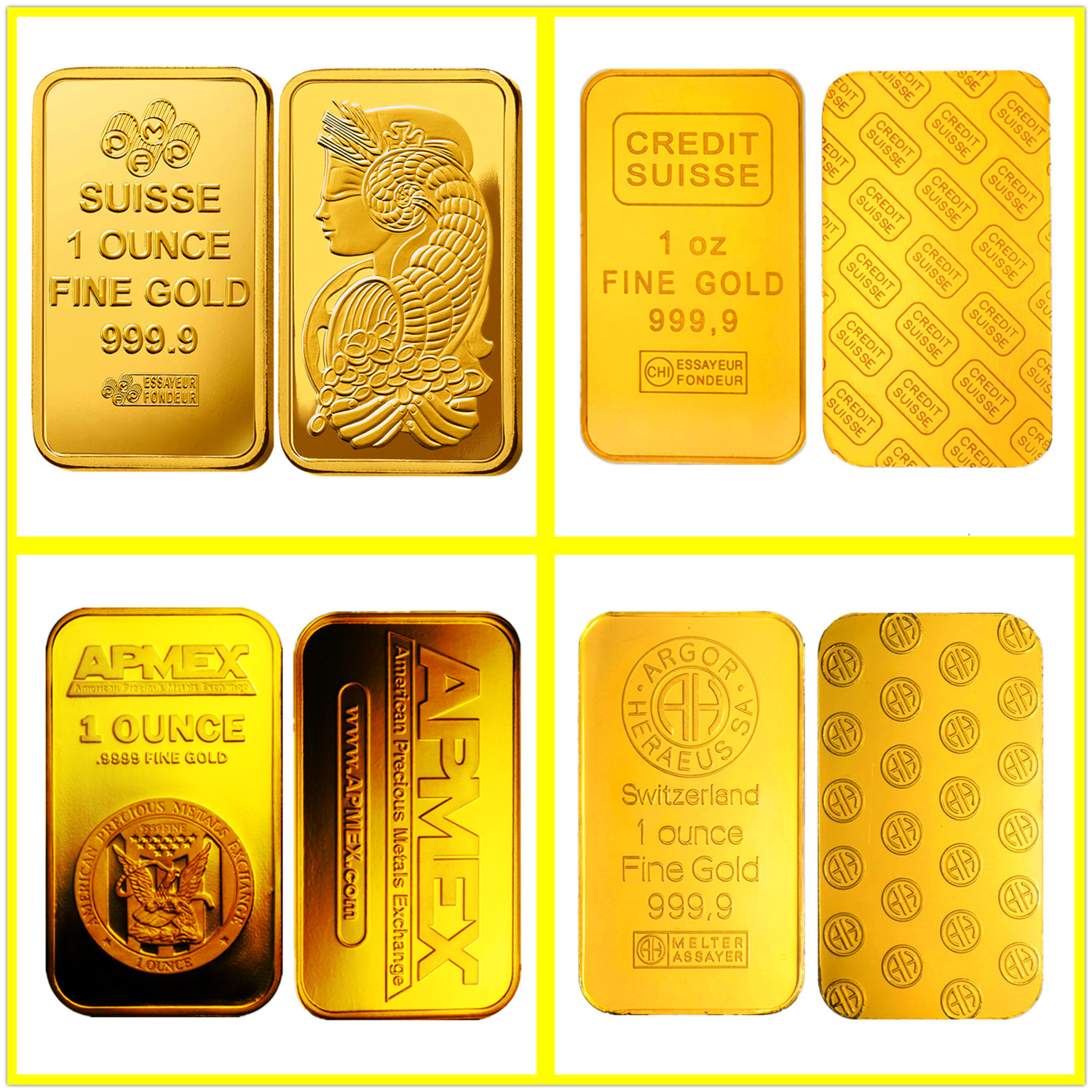 1 ounce 24K Gold Bar Swiss Germany And Australia Bullion CREDIT SUISSE APMEX PAMP Gold Bar
1 ounce 24K Gold Bar Swiss Germany And Australia Bullion CREDIT SUISSE APMEX PAMP Gold Bar