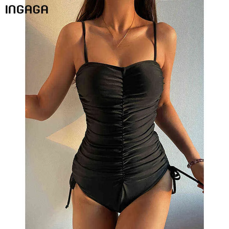 INGAGA Sexy Ruched One Piece Swimsuit Black Women' Swimwear Tie Side Bodysuit Solid Bathing Suit Women Summer Beachwear
INGAGA Sexy Ruched One Piece Swimsuit Black Women' Swimwear Tie Side Bodysuit Solid Bathing Suit Women Summer Beachwear
