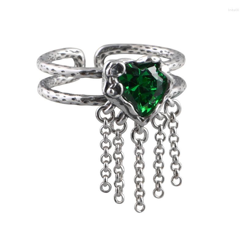 Cluster Rings BOCAI Real S925 Silver Jewelry Simple Double Circle Trendy Heart Shape Colored Zircon Women's Ring Exquisite Gift
Cluster Rings BOCAI Real S925 Silver Jewelry Simple Double Circle Trendy Heart Shape Colored Zircon Women's Ring Exquisite Gift
