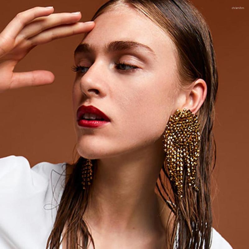 Dangle Earrings Exaggerated Rhinestone Big Tassel Drop Statement Jewelry For Women Luxury Crystal Wedding Wholesale
Dangle Earrings Exaggerated Rhinestone Big Tassel Drop Statement Jewelry For Women Luxury Crystal Wedding Wholesale
