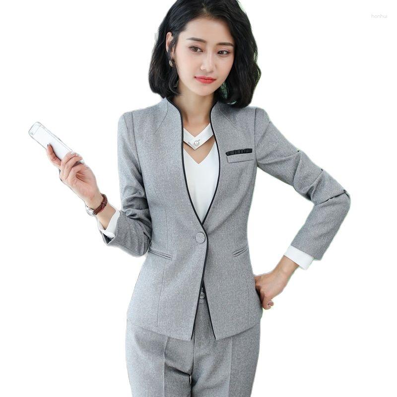 Women's Two Piece Pants Ladies Grey Formal Professional Business Suits With Jackets And Sets Autumn Winter Uniform Styles Blazers Plus Size, Black
Women's Two Piece Pants Ladies Grey Formal Professional Business Suits With Jackets And Sets Autumn Winter Uniform Styles Blazers Plus Size, Black