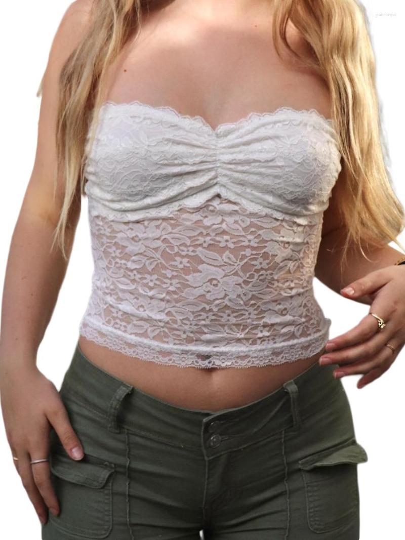 Women' Tanks 2023 Summer Sheer Lace Tube Tops Fashion Ladies Sexy Strapless Solid Color Ruched Bandeau Crop Aesthetic Clothes, Black
Women' Tanks 2023 Summer Sheer Lace Tube Tops Fashion Ladies Sexy Strapless Solid Color Ruched Bandeau Crop Aesthetic Clothes, Black