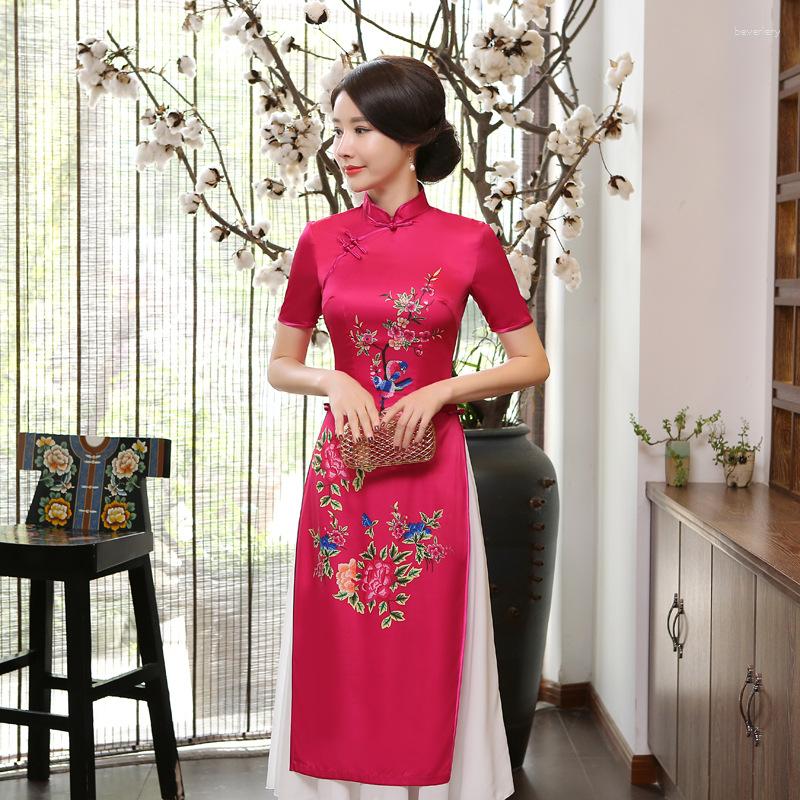 Ethnic Clothing Improved Cheongsam Vietnam Ao Dai Dress Long Female Retro Body Slim Qipao Luxury Ladies
Ethnic Clothing Improved Cheongsam Vietnam Ao Dai Dress Long Female Retro Body Slim Qipao Luxury Ladies