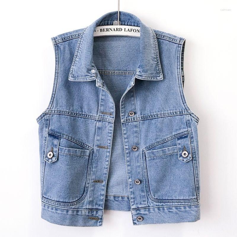 Women' Vests Women Denim Vest Fashion 2023 Spring Autumn Jeans Jacket Sleeveless Loose Short Coat Female Waistcoats Streetwear Q241, Blue
Women' Vests Women Denim Vest Fashion 2023 Spring Autumn Jeans Jacket Sleeveless Loose Short Coat Female Waistcoats Streetwear Q241, Blue