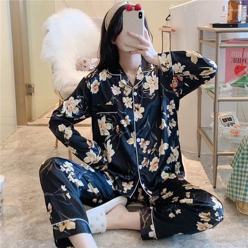 Women's Sleepwear Plus Size 8XL Women's Ice Silk Pajama Set Female Pajamas Sexy Soft Cozy Satin Summer Spring Floral Printed Nightgown
Women's Sleepwear Plus Size 8XL Women's Ice Silk Pajama Set Female Pajamas Sexy Soft Cozy Satin Summer Spring Floral Printed Nightgown