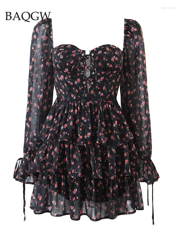 Casual Dresses Fashion Women Vintage Floral Print Spring Autum Chiffon Dress Sexy Mesh-Sheer Long Sleeve Layered Ruffle Ladies Short, Black
Casual Dresses Fashion Women Vintage Floral Print Spring Autum Chiffon Dress Sexy Mesh-Sheer Long Sleeve Layered Ruffle Ladies Short, Black
