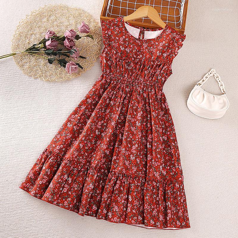 Girl Dresses Summer Arrival Girls Sleeveless O Neck Ruffles Floral Red Roupa Infantil Menina Cute Party Dress Custume 8-12T
Girl Dresses Summer Arrival Girls Sleeveless O Neck Ruffles Floral Red Roupa Infantil Menina Cute Party Dress Custume 8-12T