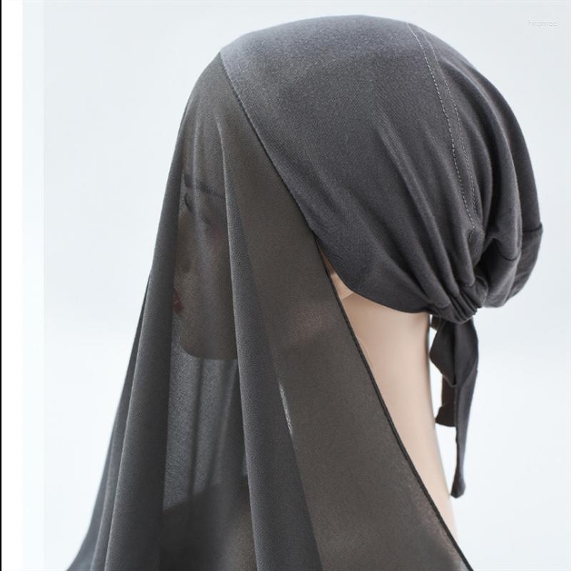 Scarves YJ2 Chiffon Muslim Hijab With Bonnet Elastic Rope Cap Solid Color Inner Scarf Headband Stretch Cover Headwrap Turbante
Scarves YJ2 Chiffon Muslim Hijab With Bonnet Elastic Rope Cap Solid Color Inner Scarf Headband Stretch Cover Headwrap Turbante