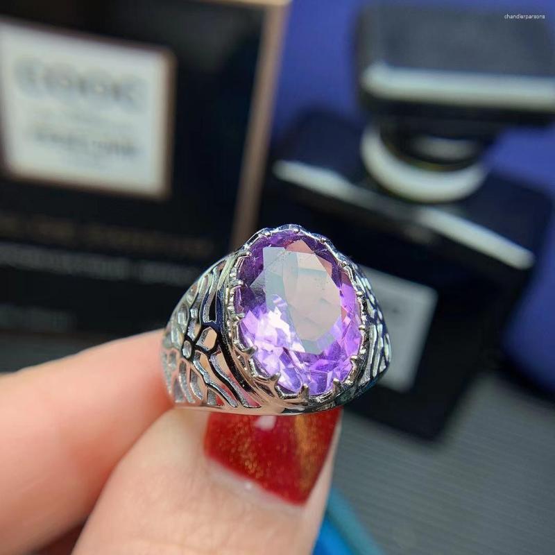 Cluster Rings BOCAI 2023 Real S925 Silver Jewelry Inlaid With Natural Amethyst Color Treasure Personalized Man Engagement Ring
Cluster Rings BOCAI 2023 Real S925 Silver Jewelry Inlaid With Natural Amethyst Color Treasure Personalized Man Engagement Ring