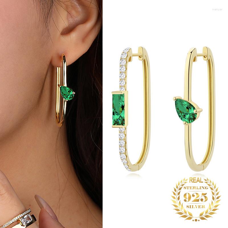 Dangle Earrings Original Design Ins Big Drop 925 Silver 18K Gold Rose Plated Geometric Green Zircon Hoop Women Jewelry
Dangle Earrings Original Design Ins Big Drop 925 Silver 18K Gold Rose Plated Geometric Green Zircon Hoop Women Jewelry