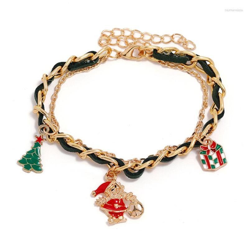 Link Bracelets Chain Christmas Jewelry Bracelet Santa Claus Xmas Tree Pendant Exquisite Ladies And Children's Gift Decoration Raym22
Link Bracelets Chain Christmas Jewelry Bracelet Santa Claus Xmas Tree Pendant Exquisite Ladies And Children's Gift Decoration Raym22