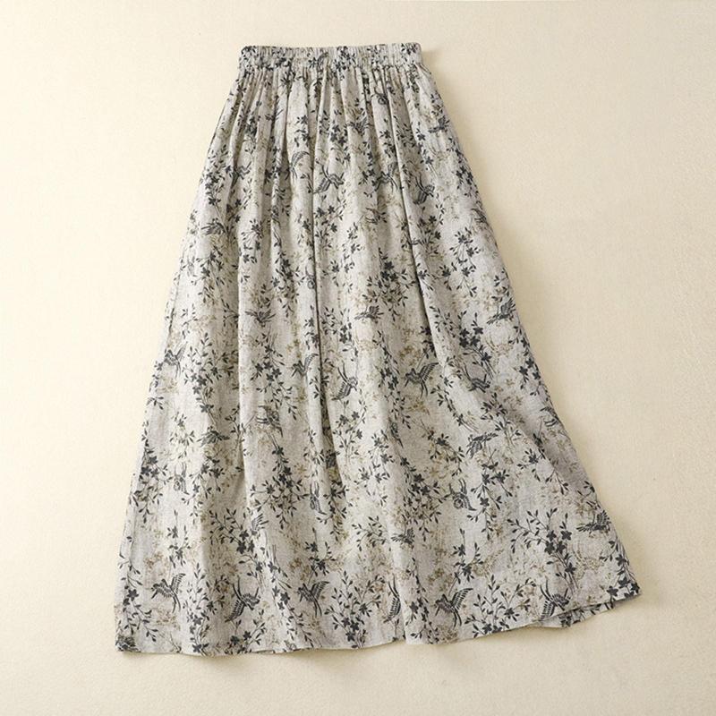 Skirts Women's Summer Casual Fashion Elegant Elastic Waist Print Skirt Universal Side, Beige
Skirts Women's Summer Casual Fashion Elegant Elastic Waist Print Skirt Universal Side, Beige