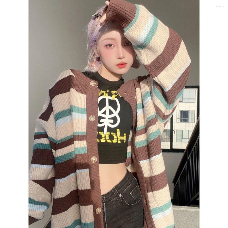 Women's Knits Retro Cardigan Panelled Striped Design Casual Sweater Autumn Stylish O-neck Simple Basic Korean Style Ladies Straight, Picture color
Women's Knits Retro Cardigan Panelled Striped Design Casual Sweater Autumn Stylish O-neck Simple Basic Korean Style Ladies Straight, Picture color