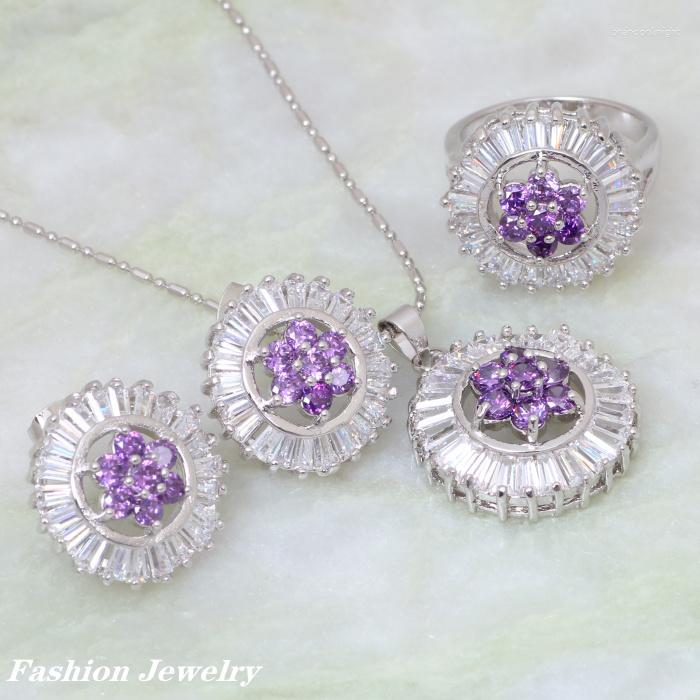 Necklace Earrings Set Garilina Arrives Fashion For Women Silver Color Jewelry Inlay Purple Crystal Pendants/Ring/Earring Size 6.5, Picture shown
Necklace Earrings Set Garilina Arrives Fashion For Women Silver Color Jewelry Inlay Purple Crystal Pendants/Ring/Earring Size 6.5, Picture shown