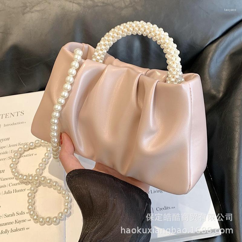 Evening Bags Fashion Beading Chain Women Shoulder Bag Simple Pleated Solid Color Ladies Crossbody Knit Handle Female Underarm Handbag, Black
Evening Bags Fashion Beading Chain Women Shoulder Bag Simple Pleated Solid Color Ladies Crossbody Knit Handle Female Underarm Handbag, Black