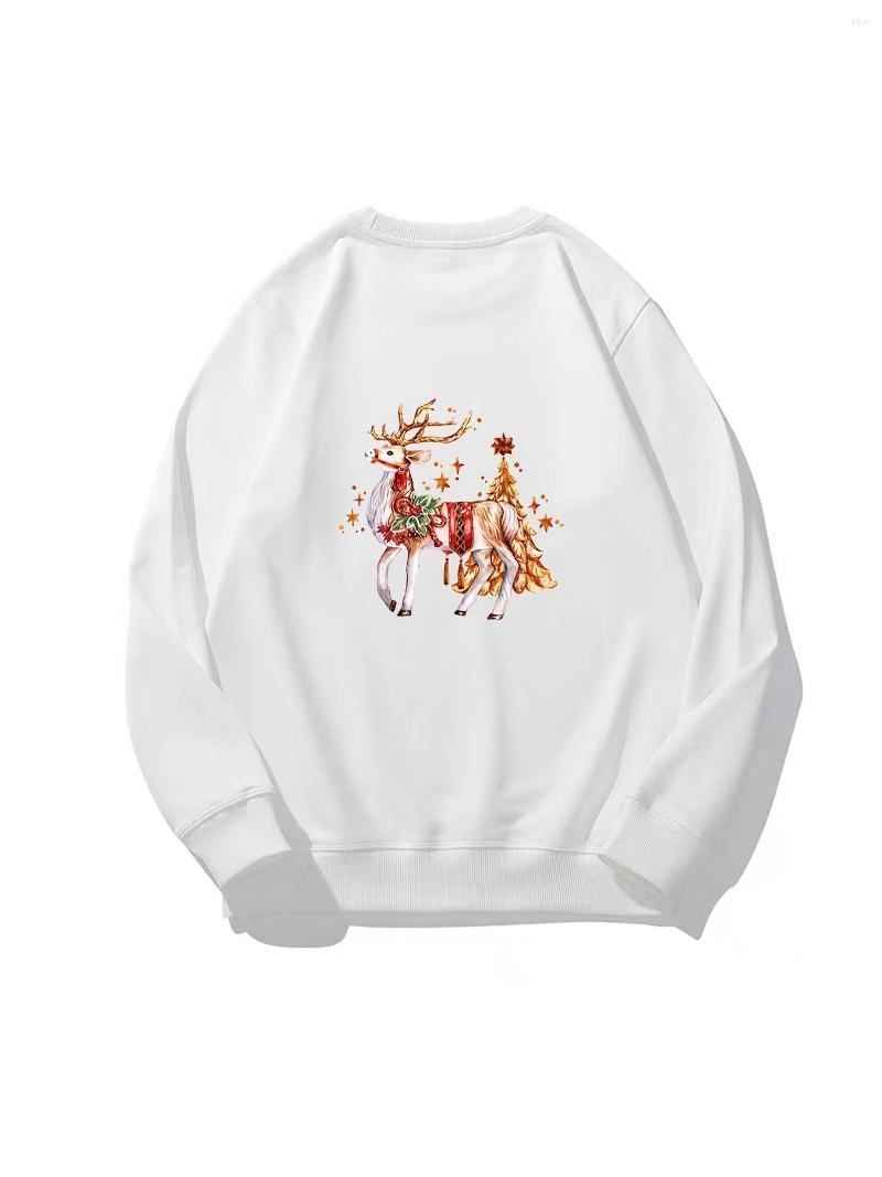 Men's T Shirts Sweatshirt Heavyweight Crew Neck Pullover Winter Casual With Christmas Elk Print Graphic, White
Men's T Shirts Sweatshirt Heavyweight Crew Neck Pullover Winter Casual With Christmas Elk Print Graphic, White