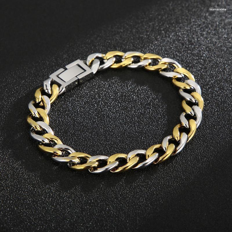Charm Bracelets Hip Hop Stitching Gold Silver Color Men's Shiny Stainless Steel Cuban Chain Figaro Bracelet Men Fashion JewelryCharm Ray
Charm Bracelets Hip Hop Stitching Gold Silver Color Men's Shiny Stainless Steel Cuban Chain Figaro Bracelet Men Fashion JewelryCharm Ray