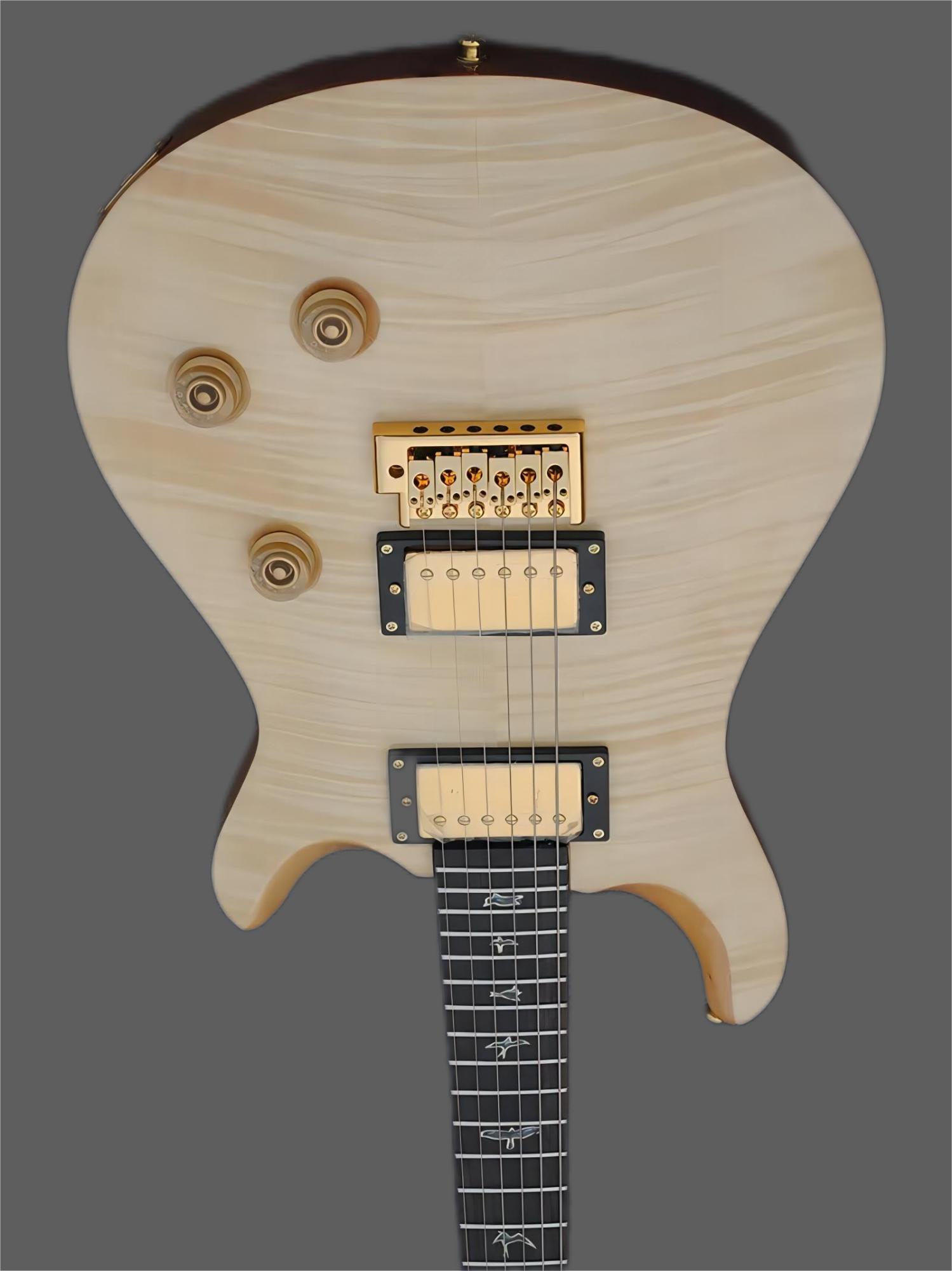 

High quality Flame Maple Top PRS Electricguitar, Wood Fingerboard Bird Inlay, Metal fitting