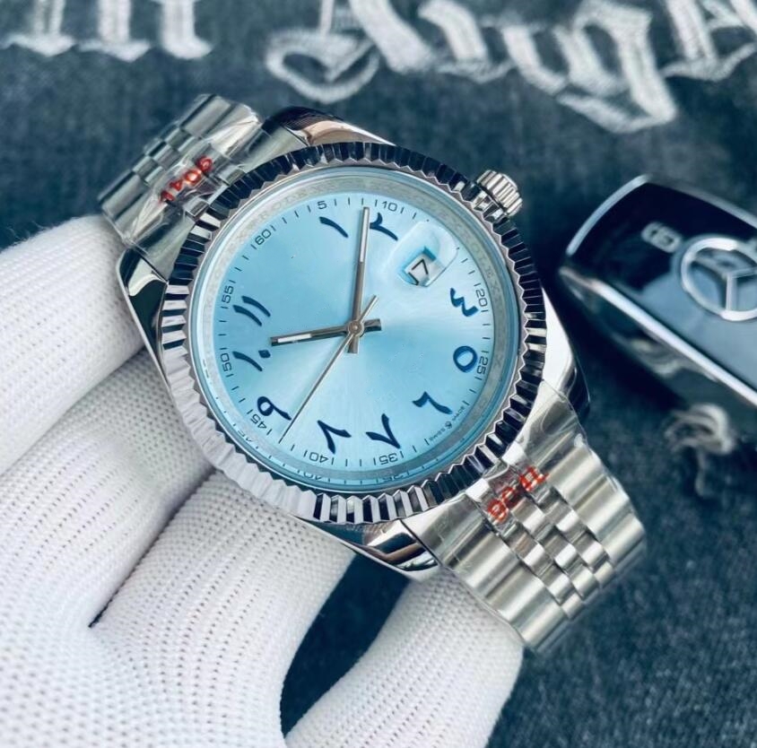 St9 Steel News Men Wristwatches Baby Blue Dial New Automatic Mechanics Mechanical watches 41MM Sapphire Glass Stainless mens DAY DATE watch 8