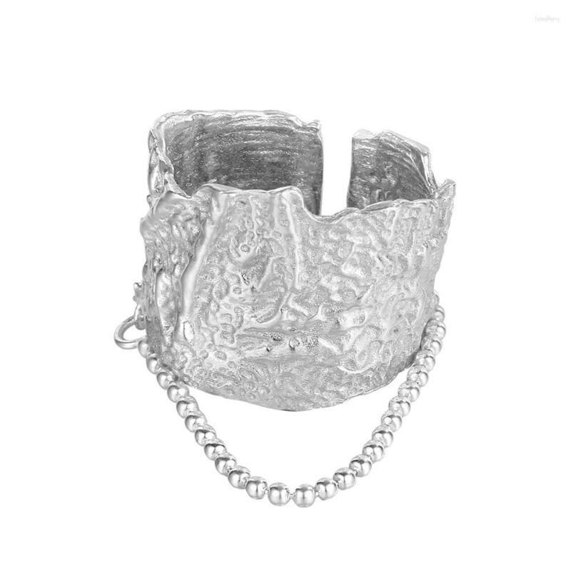 Cluster Rings J1081ZFSILVER Resizable S925 Cool Ball Chain Tinfoil Wrinkle Texture Adjustable Ring For Women Girl Korean Wedding Party 
Cluster Rings J1081ZFSILVER Resizable S925 Cool Ball Chain Tinfoil Wrinkle Texture Adjustable Ring For Women Girl Korean Wedding Party