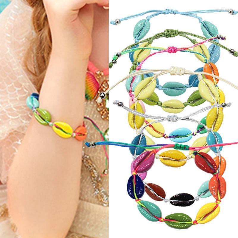 Bangle Women Bohemia Shells Bracelet Adjustable Braid Rope Bracelets Colorful Conch Chain Bangles Girl Summer Beach Anklets Jewelry
Bangle Women Bohemia Shells Bracelet Adjustable Braid Rope Bracelets Colorful Conch Chain Bangles Girl Summer Beach Anklets Jewelry