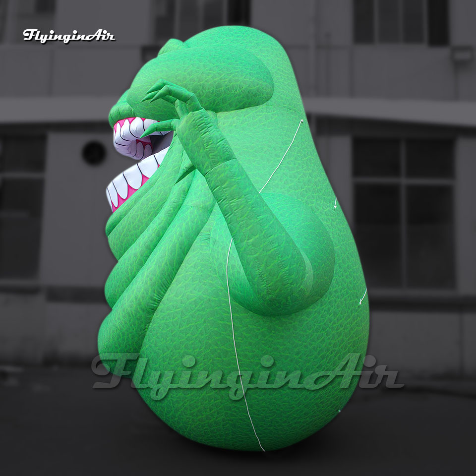 Amazing Funny Giant Inflatable Ghostbusters Slimer Ghost Halloween Character Air Blow Up Green Monster For Yard Decoration