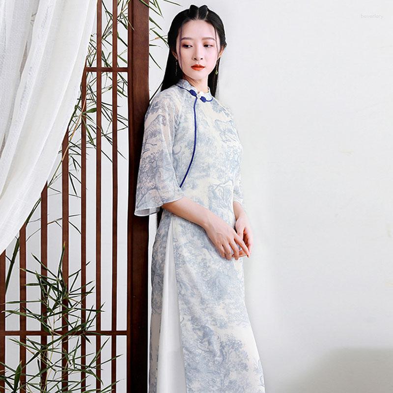 Ethnic Clothing Chinese Style Dress For Women Improved Version Of Long Retro Cheongsam Half Sleeve Qipao 2023 Summer Printed
Ethnic Clothing Chinese Style Dress For Women Improved Version Of Long Retro Cheongsam Half Sleeve Qipao 2023 Summer Printed