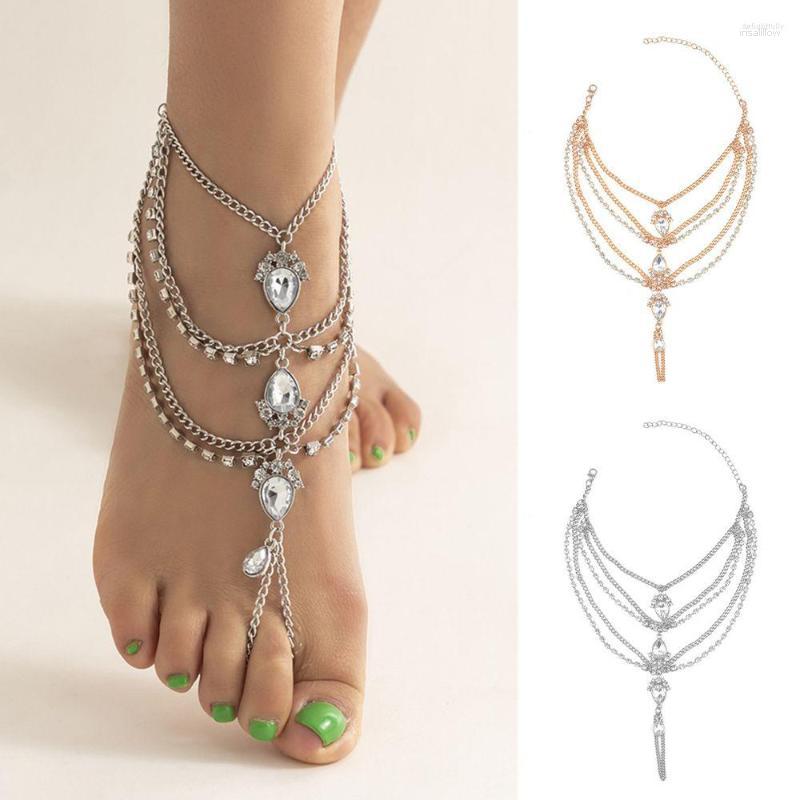 Anklets Ethnic Accessories Beach Style Jewelry Multi-layered Wear Crystal Pendant Anklet Silver Feet Thick Chain
Anklets Ethnic Accessories Beach Style Jewelry Multi-layered Wear Crystal Pendant Anklet Silver Feet Thick Chain