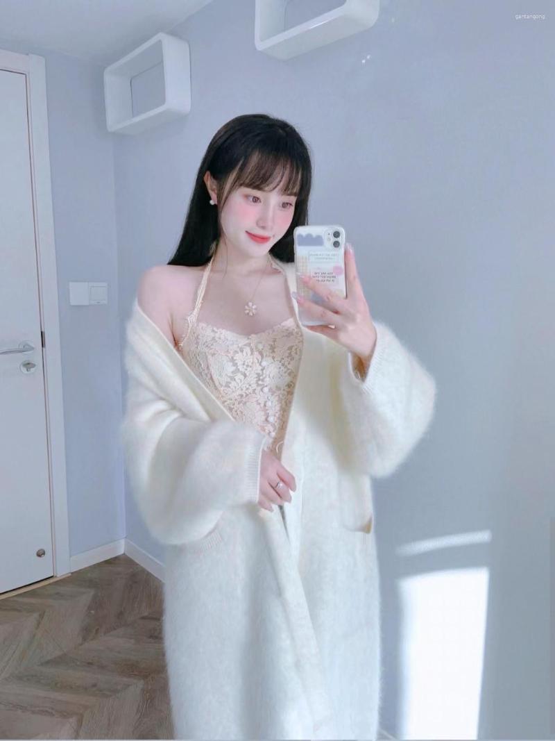 Women's Knits 2023 Mink Cashmere Sweater Velvet Coat Women's Knitted Cardigan Long Jacket JZ204, 42
Women's Knits 2023 Mink Cashmere Sweater Velvet Coat Women's Knitted Cardigan Long Jacket JZ204, 42