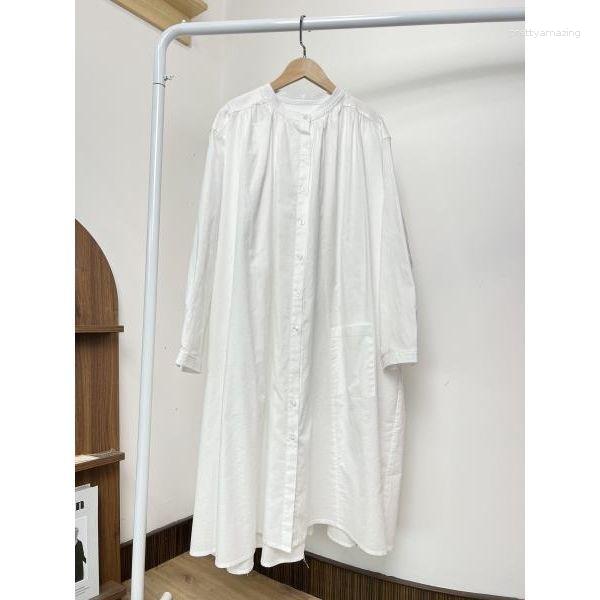 Women' Blouses Cotton Linen Long Blouse Dress 2023 Women Casual Sleeve Stand Collar Button Up Shirts Female Loose Oversize Tops, White
Women' Blouses Cotton Linen Long Blouse Dress 2023 Women Casual Sleeve Stand Collar Button Up Shirts Female Loose Oversize Tops, White