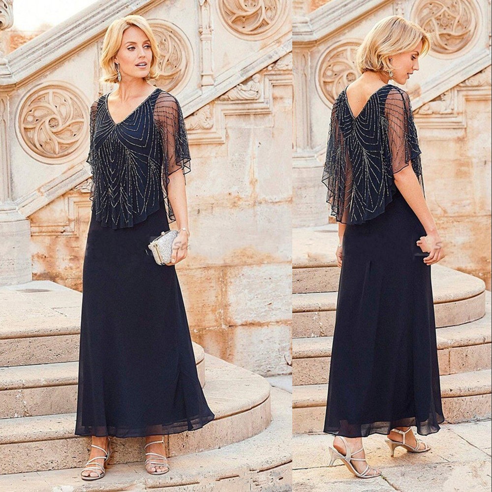 2023 Navy Blue Plus Size Mother Off Bride Dresses V Neck Crystal Beading With Wrap Chiffon Backless Ankle Length Mother Of The Bride Dress
2023 Navy Blue Plus Size Mother Off Bride Dresses V Neck Crystal Beading With Wrap Chiffon Backless Ankle Length Mother Of The Bride Dress