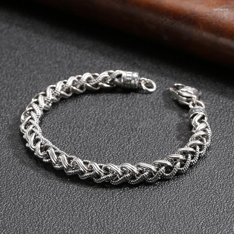 Link Bracelets Karloch Silver Color China-Chic Diamond Pestle Hand Woven Bracelet Men's Fashion Retro Women
Link Bracelets Karloch Silver Color China-Chic Diamond Pestle Hand Woven Bracelet Men's Fashion Retro Women