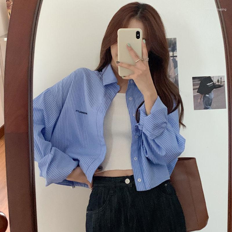 Women's Blouses Shirts Women Cropped Chic Trendy Casual Spring S-3XL Tender Sun-proof Simple Student Streetwear Blusas All-match, Blue shirt
Women's Blouses Shirts Women Cropped Chic Trendy Casual Spring S-3XL Tender Sun-proof Simple Student Streetwear Blusas All-match, Blue shirt