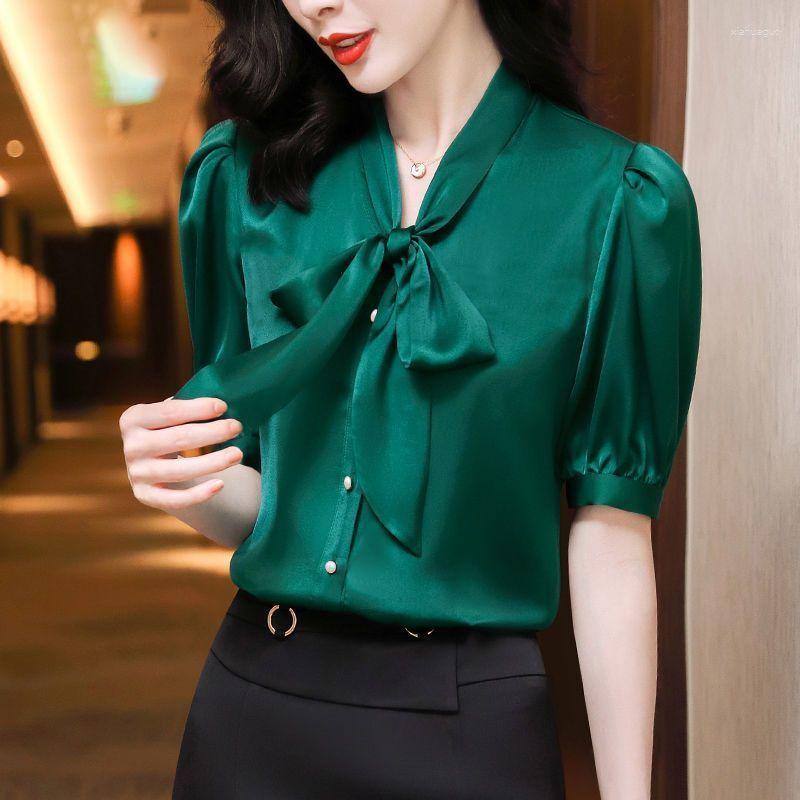 Women's Blouses Bow Commuter Shirt Women's Clothing Solid Green Office Lady Straight 2023 Spring Autumn V-Neck Long Sleeve Blouse Female
Women's Blouses Bow Commuter Shirt Women's Clothing Solid Green Office Lady Straight 2023 Spring Autumn V-Neck Long Sleeve Blouse Female